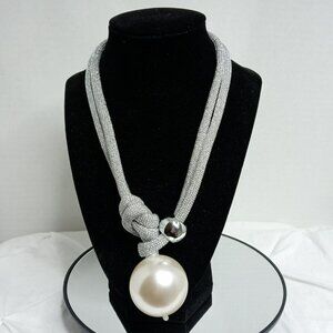 The Faux Pearl Necklace/Choker - Silver